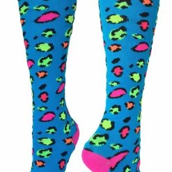 MadSportsStuff Exotic Leopard Over The Calf Athletic Socks Softball Socks