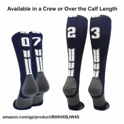 Best Sale ๐คฉ MadSportsStuff Navy Player ID Custom Number Over The Calf ๐งฆ Socks For ๐ฅ Softball โพ Baseball Football Boys And ๐ง Girls โจ 115 MadSportsStuff Navy Player ID Custom Number Over The Calf Socks For Softball Baseball Football Boys And Girls