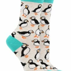 Outlet โ๏ธ WHD Crazy ๐งฆ Socks - Crew Puffin ๐งฆ Socks For ๐ฉ Women Gift For Bird Lovers ๐ 9 WHD Crazy Socks - Crew Puffin Socks For Women Gift For Bird Lovers