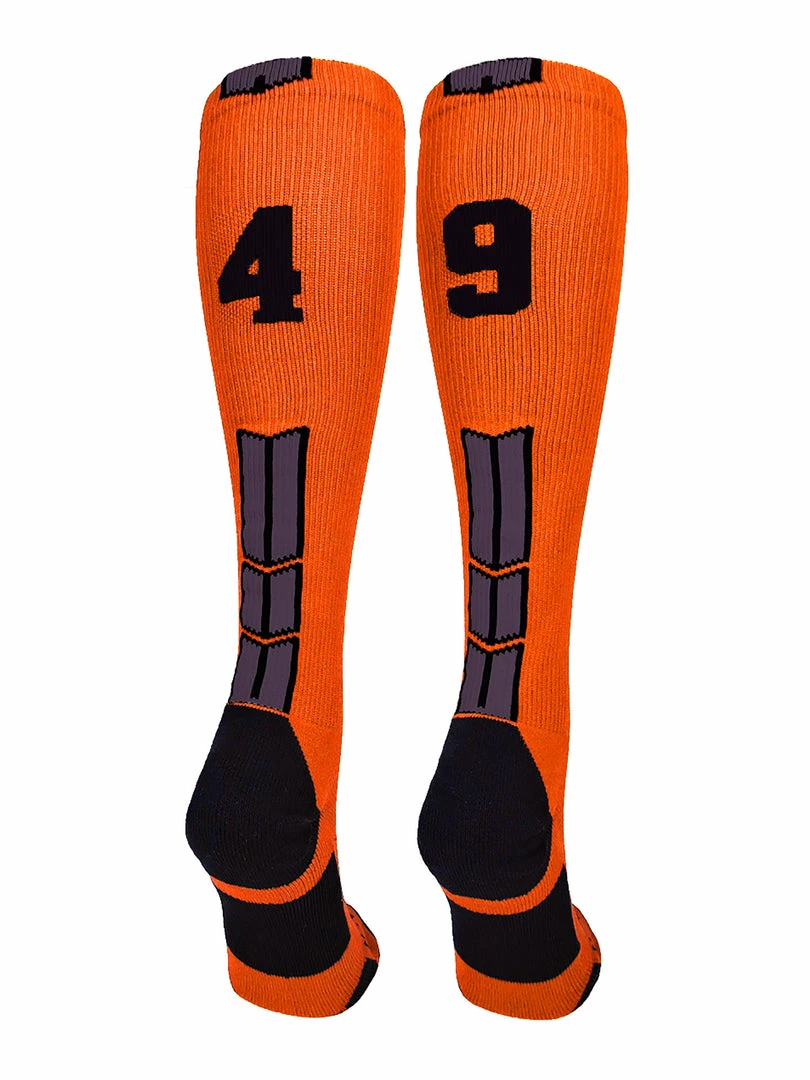 Deals โญ MadSportsStuff ๐ฅ Softball ๐งฆ Socks Orange And Black Player ID Custom Number Over The Calf ๐งฆ Socks For ๐ฅ Softball โพ Baseball Football Boys And ๐ง Girls ๐ 56 MadSportsStuff Softball Socks Orange And Black Player ID Custom Number Over The Calf Socks For Softball Baseball Football Boys And Girls