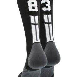 Buy โญ MadSportsStuff Black Player ID Custom Number Crew ๐งฆ Socks For ๐ Basketball Lacrosse Volleyball Boys And ๐ง Girls ๐ 150 MadSportsStuff Black Player ID Custom Number Crew Socks For Basketball Lacrosse Volleyball Boys And Girls