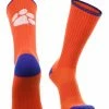 TCK Clemson Tigers Socks Campus Legend Crew Length