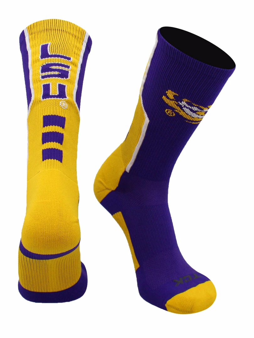Cheapest โ TCK All Schools LSU Tigers Perimeter Crew ๐งฆ Socks โค๏ธ 1 TCK All Schools LSU Tigers Perimeter Crew Socks