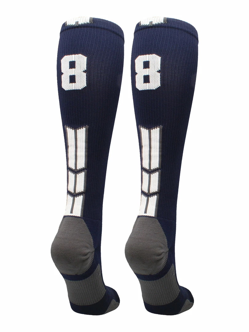 Best Sale ๐คฉ MadSportsStuff Navy Player ID Custom Number Over The Calf ๐งฆ Socks For ๐ฅ Softball โพ Baseball Football Boys And ๐ง Girls โจ 44 MadSportsStuff Navy Player ID Custom Number Over The Calf Socks For Softball Baseball Football Boys And Girls