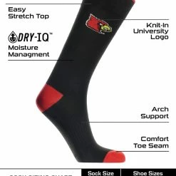 Deals โ TCK Louisville Cardinals ๐ Dress ๐งฆ Socks Dean's List Crew Length ๐งฆ Socks ๐ฏ 6 TCK Louisville Cardinals Dress Socks Dean's List Crew Length Socks