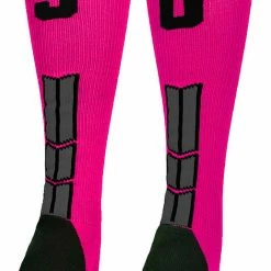Discount ๐ฅ MadSportsStuff Neon Pink And Black Player ID Custom Number Over The Calf ๐งฆ Socks For ๐ฅ Softball โพ Baseball Football Boys And ๐ง Girls โพ Baseball ๐งฆ Socks ๐ 205 MadSportsStuff Neon Pink And Black Player ID Custom Number Over The Calf Socks For Softball Baseball Football Boys And Girls Baseball Socks