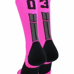 Best deal ๐ฏ MadSportsStuff Neon Pink And Black Player ID Custom Number Crew ๐งฆ Socks For ๐ Basketball Lacrosse Volleyball Boys And ๐ง Girls ๐คฉ 179 MadSportsStuff Neon Pink And Black Player ID Custom Number Crew Socks For Basketball Lacrosse Volleyball Boys And Girls