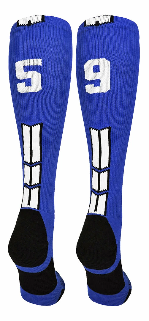 Wholesale ๐ MadSportsStuff โพ Baseball ๐งฆ Socks Royal Player ID Custom Number Over The Calf ๐งฆ Socks For ๐ฅ Softball โพ Baseball Football Boys And ๐ง Girls ๐ 21 MadSportsStuff Baseball Socks Royal Player ID Custom Number Over The Calf Socks For Softball Baseball Football Boys And Girls