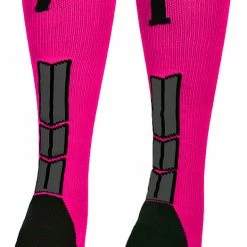 Discount ๐ฅ MadSportsStuff Neon Pink And Black Player ID Custom Number Over The Calf ๐งฆ Socks For ๐ฅ Softball โพ Baseball Football Boys And ๐ง Girls โพ Baseball ๐งฆ Socks ๐ 114 MadSportsStuff Neon Pink And Black Player ID Custom Number Over The Calf Socks For Softball Baseball Football Boys And Girls Baseball Socks