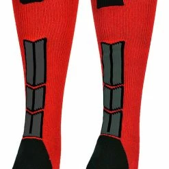 Budget ๐ฏ MadSportsStuff Red And Black Player ID Custom Number Over The Calf ๐งฆ Socks For ๐ฅ Softball โพ Baseball Football Boys And ๐ง Girls โพ Baseball ๐งฆ Socks ๐ 123 MadSportsStuff Red And Black Player ID Custom Number Over The Calf Socks For Softball Baseball Football Boys And Girls Baseball Socks
