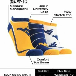 Deals ๐ฏ TCK West Virginia Mountaineers No Show ๐งฆ Socks Full Field 3 Pack All Schools ๐คฉ 6 TCK West Virginia Mountaineers No Show Socks Full Field 3 Pack All Schools