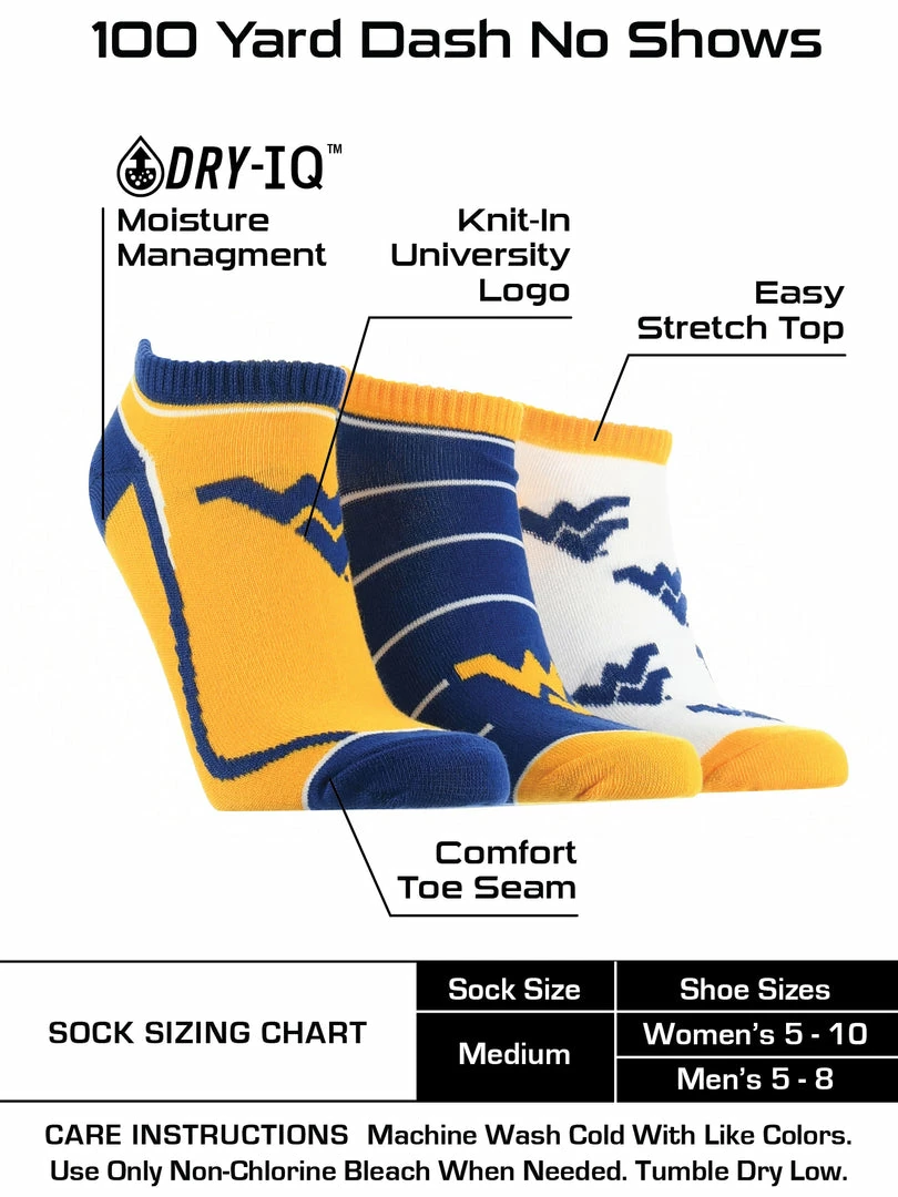 Deals ๐ฏ TCK West Virginia Mountaineers No Show ๐งฆ Socks Full Field 3 Pack All Schools ๐คฉ 3 TCK West Virginia Mountaineers No Show Socks Full Field 3 Pack All Schools