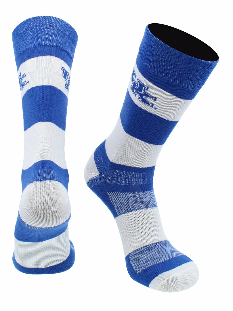 Best Pirce 🥰 TCK Kentucky Wildcats 🧦 Socks Game Day Striped Crew 🧦 Socks All Schools ❤️ 1 TCK Kentucky Wildcats Socks Game Day Striped Crew Socks All Schools