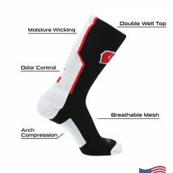 Cheap ๐คฉ TCK Wisconsin Badgers ๐งฆ Socks Perimeter Crew โ๏ธ 8 TCK Wisconsin Badgers Socks Perimeter Crew