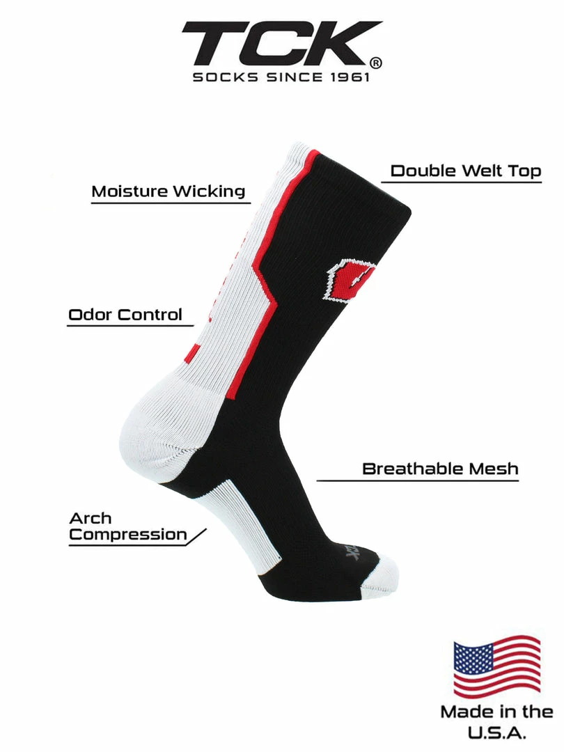 Cheap ๐คฉ TCK Wisconsin Badgers ๐งฆ Socks Perimeter Crew โ๏ธ 3 TCK Wisconsin Badgers Socks Perimeter Crew
