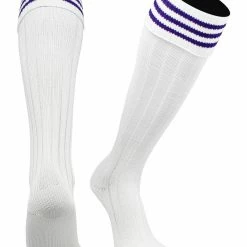 TCK Euro Style 3 Stripe Soccer Socks With Fold Down Top