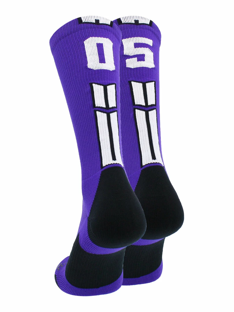 Brand new ๐ฅฐ MadSportsStuff Purple Player ID Custom Number Crew ๐งฆ Socks For ๐ Basketball Lacrosse Volleyball Boys And ๐ง Girls ๐ 73 MadSportsStuff Purple Player ID Custom Number Crew Socks For Basketball Lacrosse Volleyball Boys And Girls
