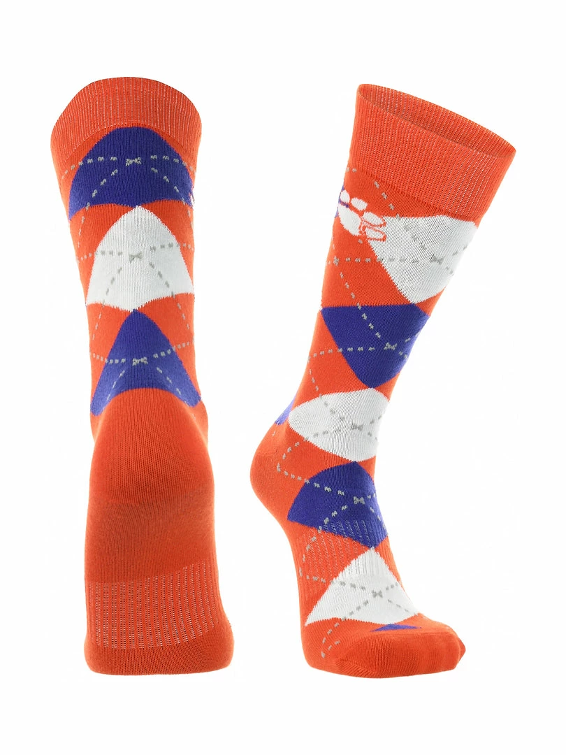 Outlet โ๏ธ TCK Clemson Tigers Argyle ๐ Dress ๐งฆ Socks NCAA Fanwear Crew Length โ 1 TCK Clemson Tigers Argyle Dress Socks NCAA Fanwear Crew Length