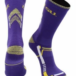 TCK All Schools LSU Tigers Socks Louisiana State University Tigers Champion Crew Socks