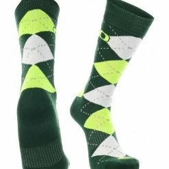 Best Sale ๐ TCK All Schools Oregon Ducks Argyle ๐ Dress ๐งฆ Socks NCAA Fanwear Crew Length โจ 7 TCK All Schools Oregon Ducks Argyle Dress Socks NCAA Fanwear Crew Length
