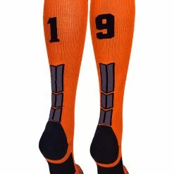Best Sale ๐ MadSportsStuff ๐ฅ Softball ๐งฆ Socks Orange And Black Player ID Custom Number Over The Calf ๐งฆ Socks For ๐ฅ Softball โพ Baseball Football Boys And ๐ง Girls โญ 165 MadSportsStuff Softball Socks Orange And Black Player ID Custom Number Over The Calf Socks For Softball Baseball Football Boys And Girls