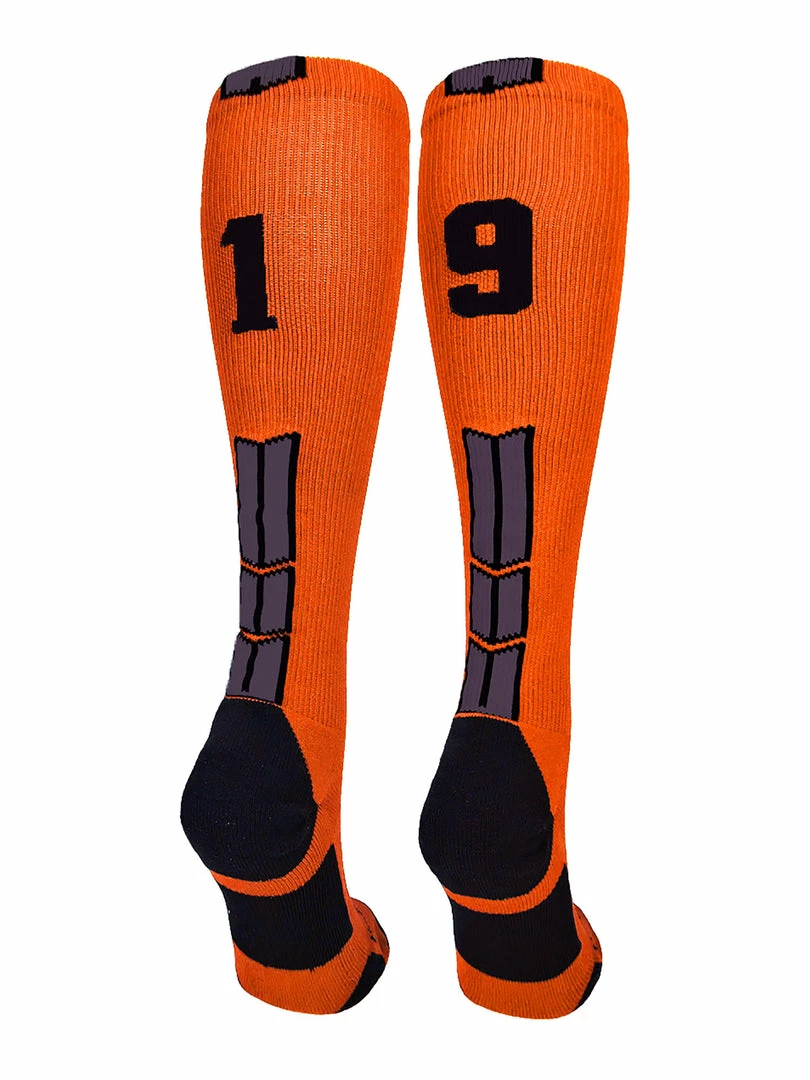 Best Sale ๐ MadSportsStuff ๐ฅ Softball ๐งฆ Socks Orange And Black Player ID Custom Number Over The Calf ๐งฆ Socks For ๐ฅ Softball โพ Baseball Football Boys And ๐ง Girls โญ 60 MadSportsStuff Softball Socks Orange And Black Player ID Custom Number Over The Calf Socks For Softball Baseball Football Boys And Girls