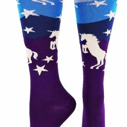 MadSportsStuff Neon Unicorn Socks Over The Calf
