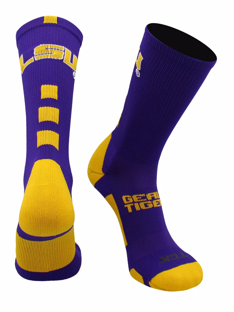Coupon ๐ TCK LSU Tigers Baseline Crew ๐งฆ Socks ๐ 1 TCK LSU Tigers Baseline Crew Socks