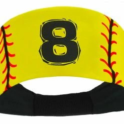 MadSportsStuff Softball Headband For Girls With Jersey Number (numbers 00-39) Headbands