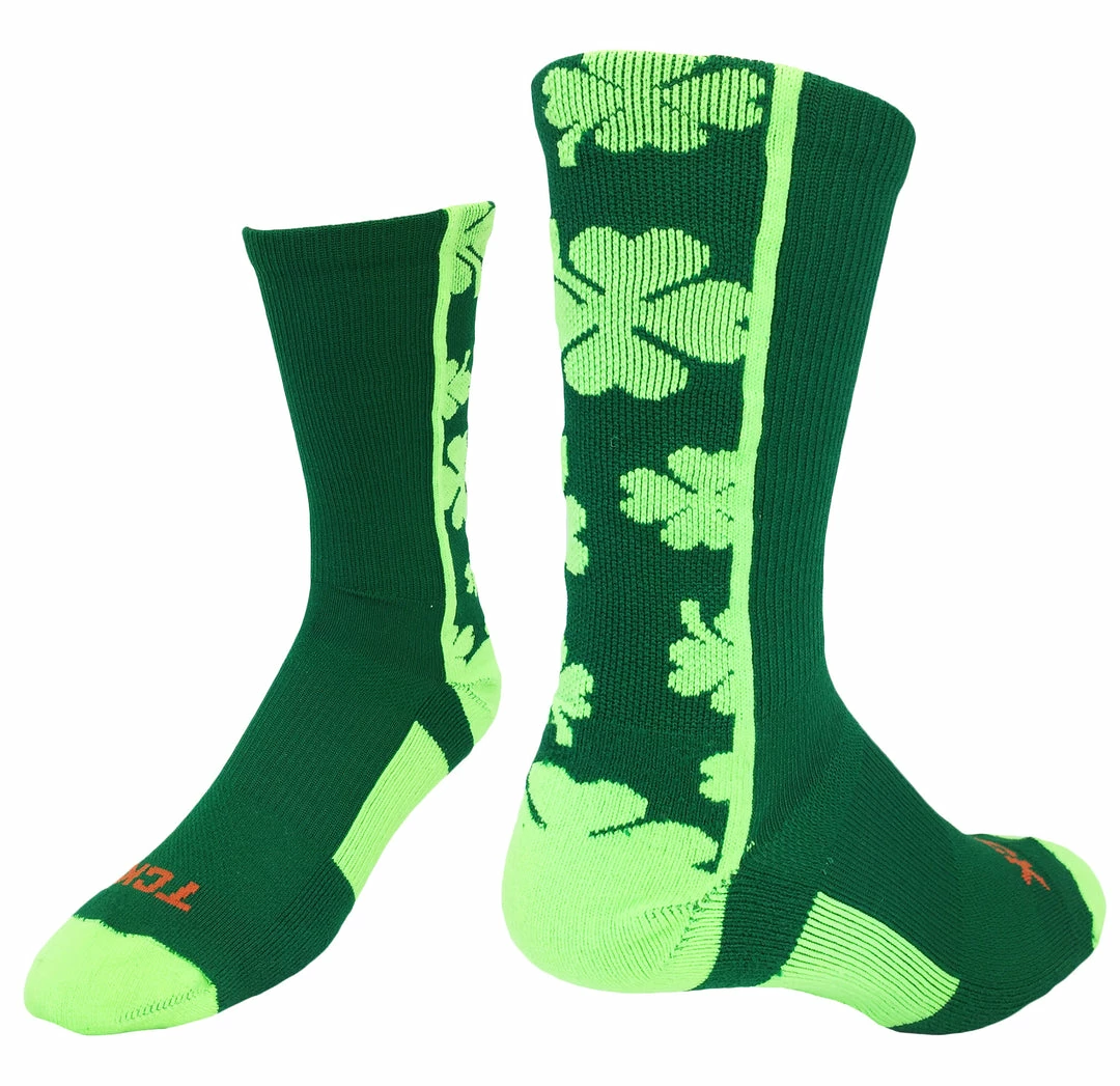 Best Sale ๐ TCK Shamrock Lucky Clover ๐งฆ Socks Crew Length ๐ Basketball ๐งฆ Socks ๐ 4 TCK Shamrock Lucky Clover Socks Crew Length Basketball Socks