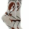 WHD Crazy Socks - Crew Basset Hound Socks For Women Gift For Dog Lovers