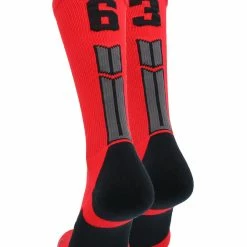 Promo ๐ MadSportsStuff Red And Black Player ID Custom Number Crew ๐งฆ Socks For ๐ Basketball Lacrosse Volleyball Boys And ๐ง Girls Volleyball ๐งฆ Socks โจ 120 MadSportsStuff Red And Black Player ID Custom Number Crew Socks For Basketball Lacrosse Volleyball Boys And Girls Volleyball Socks