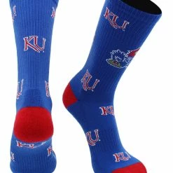 TCK KU Kansas Jayhawks Socks University Of Kansas Jayhawks Mayhem Crew Socks