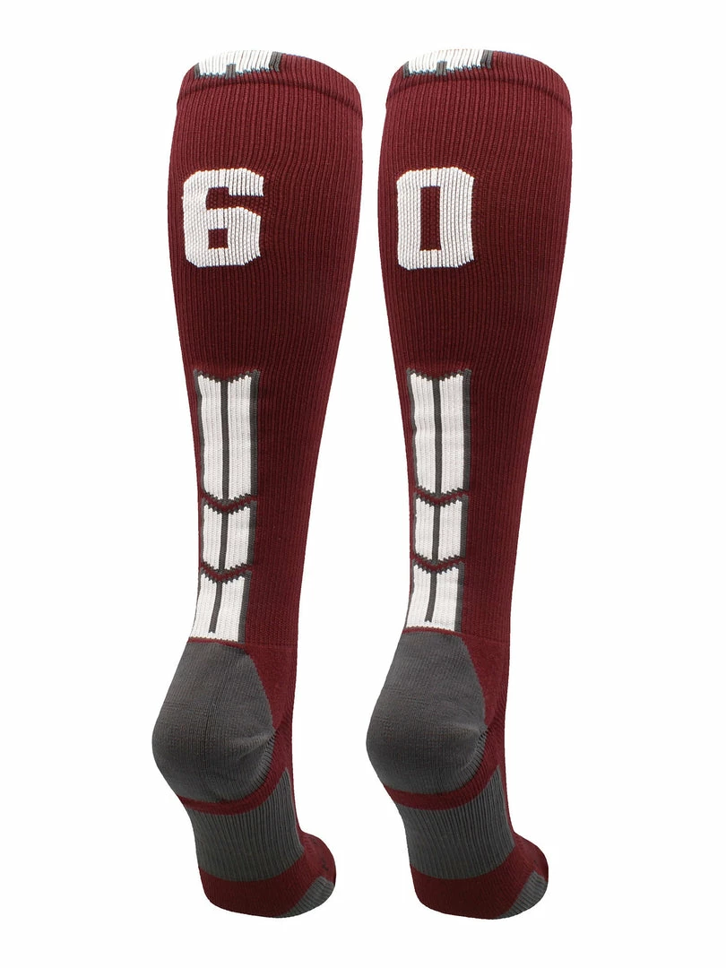 Best Sale ๐ MadSportsStuff Maroon Player ID Custom Number Over The Calf ๐งฆ Socks For ๐ฅ Softball โพ Baseball Football Boys And ๐ง Girls ๐ฅ Softball ๐งฆ Socks ๐ 19 MadSportsStuff Maroon Player ID Custom Number Over The Calf Socks For Softball Baseball Football Boys And Girls Softball Socks
