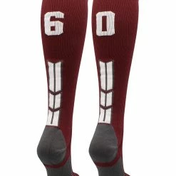 Best Sale ๐ MadSportsStuff ๐ฅ Softball ๐งฆ Socks Maroon Player ID Custom Number Over The Calf ๐งฆ Socks For ๐ฅ Softball โพ Baseball Football Boys And ๐ง Girls ๐คฉ 123 MadSportsStuff Softball Socks Maroon Player ID Custom Number Over The Calf Socks For Softball Baseball Football Boys And Girls