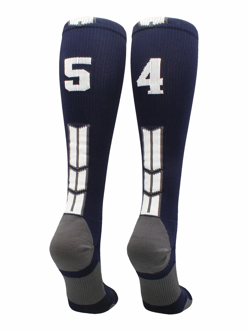 Best Sale ๐คฉ MadSportsStuff Navy Player ID Custom Number Over The Calf ๐งฆ Socks For ๐ฅ Softball โพ Baseball Football Boys And ๐ง Girls โจ 28 MadSportsStuff Navy Player ID Custom Number Over The Calf Socks For Softball Baseball Football Boys And Girls