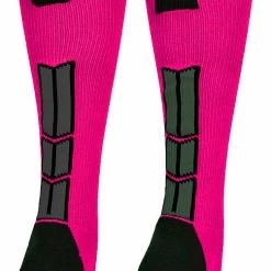 Discount ๐ฅ MadSportsStuff Neon Pink And Black Player ID Custom Number Over The Calf ๐งฆ Socks For ๐ฅ Softball โพ Baseball Football Boys And ๐ง Girls โพ Baseball ๐งฆ Socks ๐ 123 MadSportsStuff Neon Pink And Black Player ID Custom Number Over The Calf Socks For Softball Baseball Football Boys And Girls Baseball Socks