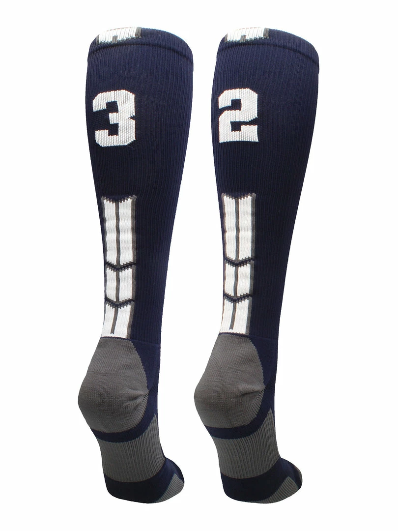 Best Sale ๐คฉ MadSportsStuff Navy Player ID Custom Number Over The Calf ๐งฆ Socks For ๐ฅ Softball โพ Baseball Football Boys And ๐ง Girls โจ 100 MadSportsStuff Navy Player ID Custom Number Over The Calf Socks For Softball Baseball Football Boys And Girls