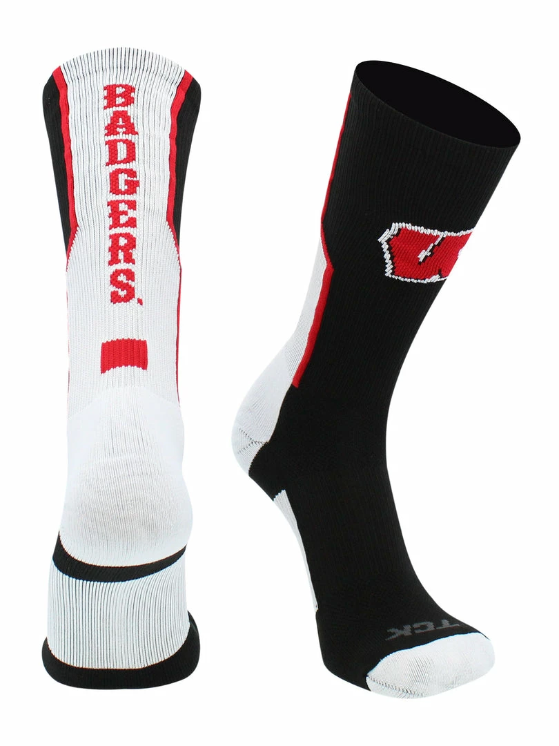 Cheap ๐คฉ TCK Wisconsin Badgers ๐งฆ Socks Perimeter Crew โ๏ธ 6 TCK Wisconsin Badgers Socks Perimeter Crew