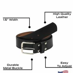 TCK Premium Leather Belt Baseball/Softball Umpires, Football/Basketball Referees, All Coaches (5 Colors, Sizes 30-44) Baseball Belts