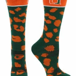TCK Miami Hurricanes Socks Womens Savage Crew Socks All Schools