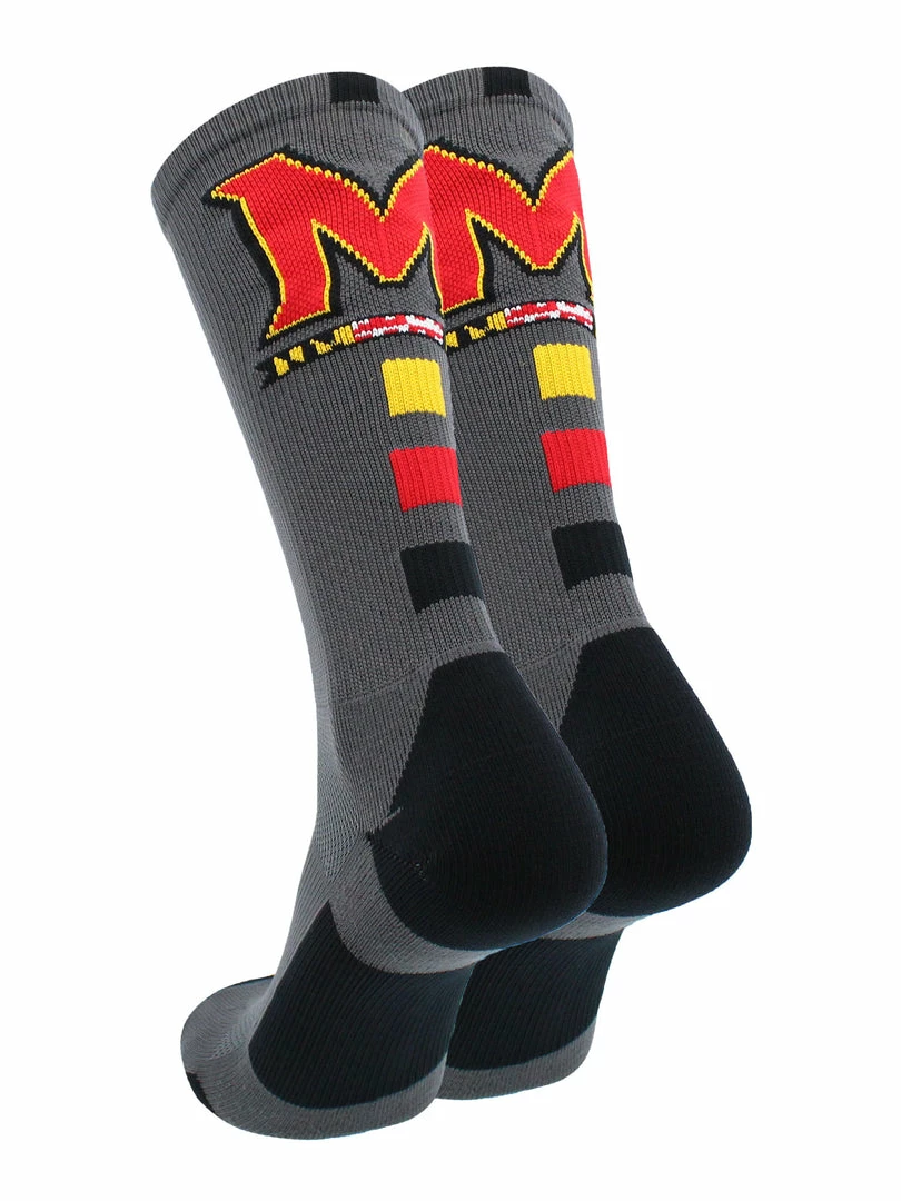 Hot Sale ๐ฅ TCK All Schools Maryland Terps ๐งฆ Socks Baseline Crew โ๏ธ 2 TCK All Schools Maryland Terps Socks Baseline Crew