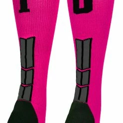 Discount ๐ฅ MadSportsStuff Neon Pink And Black Player ID Custom Number Over The Calf ๐งฆ Socks For ๐ฅ Softball โพ Baseball Football Boys And ๐ง Girls โพ Baseball ๐งฆ Socks ๐ 174 MadSportsStuff Neon Pink And Black Player ID Custom Number Over The Calf Socks For Softball Baseball Football Boys And Girls Baseball Socks