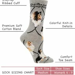 Cheap โ๏ธ WHD Shetland Sheepdog ๐งฆ Socks For ๐ฉ Women Gift For ๐ Dog Lovers ๐ 6 WHD Shetland Sheepdog Socks For Women Gift For Dog Lovers