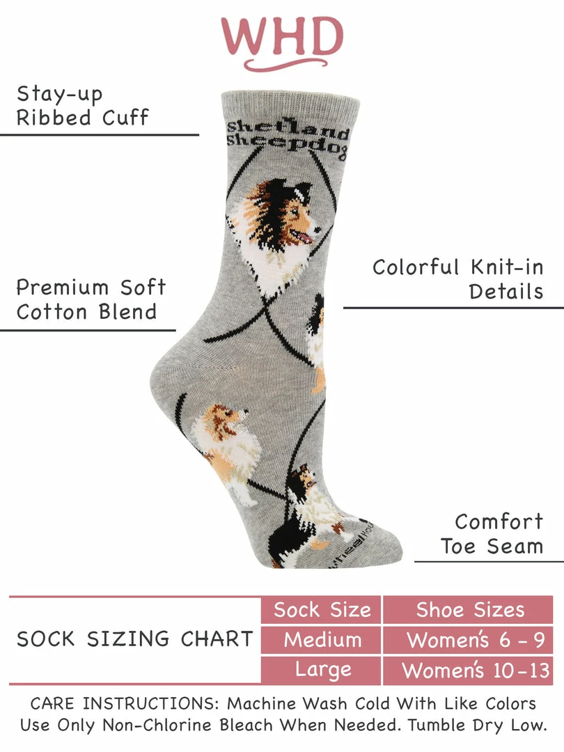 Cheap โ๏ธ WHD Shetland Sheepdog ๐งฆ Socks For ๐ฉ Women Gift For ๐ Dog Lovers ๐ 3 WHD Shetland Sheepdog Socks For Women Gift For Dog Lovers