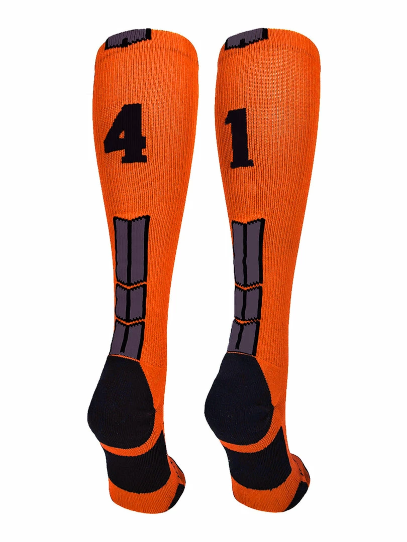Deals โญ MadSportsStuff ๐ฅ Softball ๐งฆ Socks Orange And Black Player ID Custom Number Over The Calf ๐งฆ Socks For ๐ฅ Softball โพ Baseball Football Boys And ๐ง Girls ๐ 89 MadSportsStuff Softball Socks Orange And Black Player ID Custom Number Over The Calf Socks For Softball Baseball Football Boys And Girls