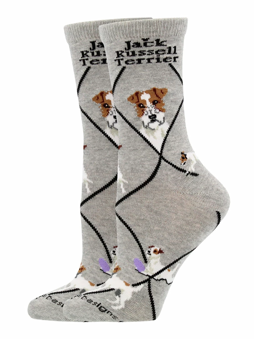 Flash Sale ๐ฅ WHD Crazy ๐งฆ Socks - Crew Jack Russell Terrier ๐งฆ Socks For ๐ฉ Women Gift For ๐ถ Dog Lovers ๐ 2 WHD Crazy Socks - Crew Jack Russell Terrier Socks For Women Gift For Dog Lovers