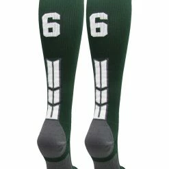 Hot Sale โ๏ธ MadSportsStuff Dark Green Player ID Custom Number Over The Calf ๐งฆ Socks For ๐ฅ Softball โพ Baseball Football Boys And ๐ง Girls ๐ 119 MadSportsStuff Dark Green Player ID Custom Number Over The Calf Socks For Softball Baseball Football Boys And Girls