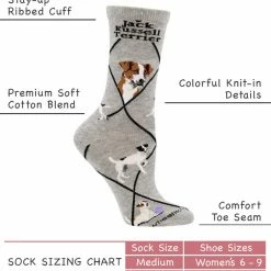 Flash Sale ๐ฅ WHD Crazy ๐งฆ Socks - Crew Jack Russell Terrier ๐งฆ Socks For ๐ฉ Women Gift For ๐ถ Dog Lovers ๐ 6 WHD Crazy Socks - Crew Jack Russell Terrier Socks For Women Gift For Dog Lovers