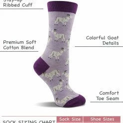 WHD Goat Socks For Women - Goat Lovers Gift - 2-Pack Crazy Socks - Crew